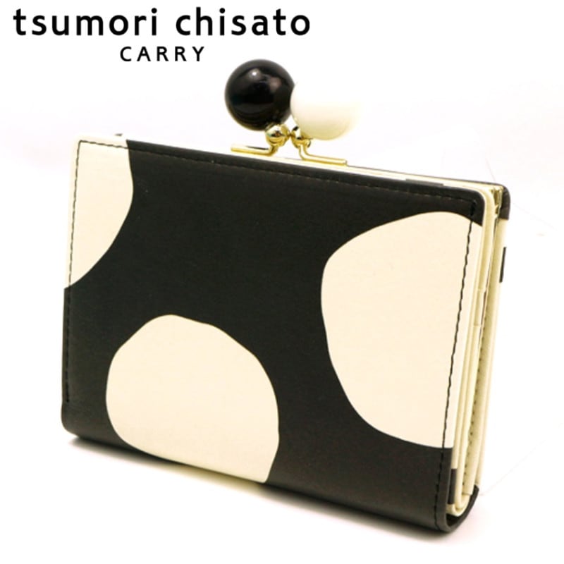グリーン 新品 ツモリチサト tsumorichisato ドット がま口財布 ツモリチサト キャリー tsumori chisato CARRY ズームドット