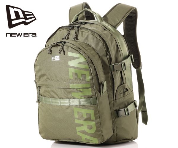 【選べるノベルティ付】 NEW ERA ニューエラ キャリアパック 35L ライトウェイト プリントロゴ オリーブ×オリーブ (カラー:オリーブ) 13518017