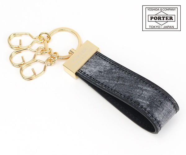 PORTER レザーキーホルダー ブラック ポーター ビル ブライドル キーホルダー 185-02263 （カラー：ブラック