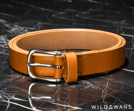 WILDSWANS フルグレインブライドルレザーベルト COLYTON 黒 34 WILD SWANS（ワイルドスワンズ）COLYTON（コリトン）レザー