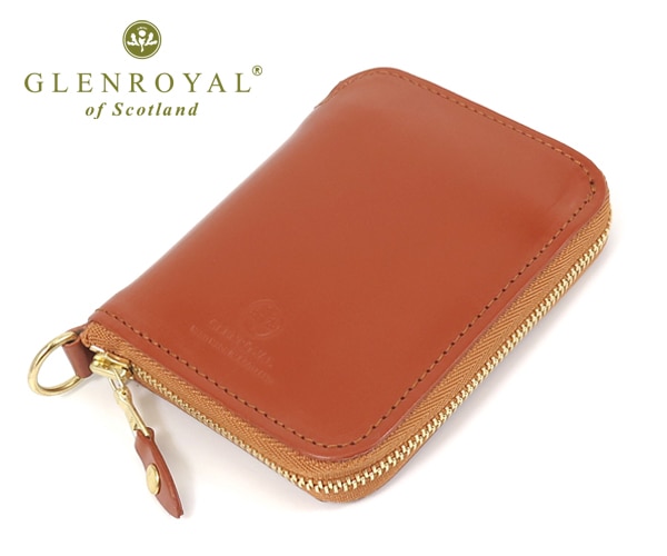 【選べるノベルティ付】グレンロイヤル GLENROYAL フルブライドルレザー スモールジップウォレット (カラー:オックスフォードタン) 03-5814