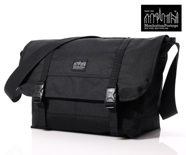 【選べるノベルティ付】 Manhattan Portage BLACK LABEL マンハッタンポーテージ ブラックレーベル メッセンジャーバッグ (カラー:ブラック) MP1615-305P900BL