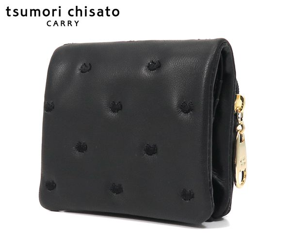 【選べるノベルティ付】 tsumori chisato ツモリチサト ぷちネコ 折財布 (カラー:ブラック) 057885