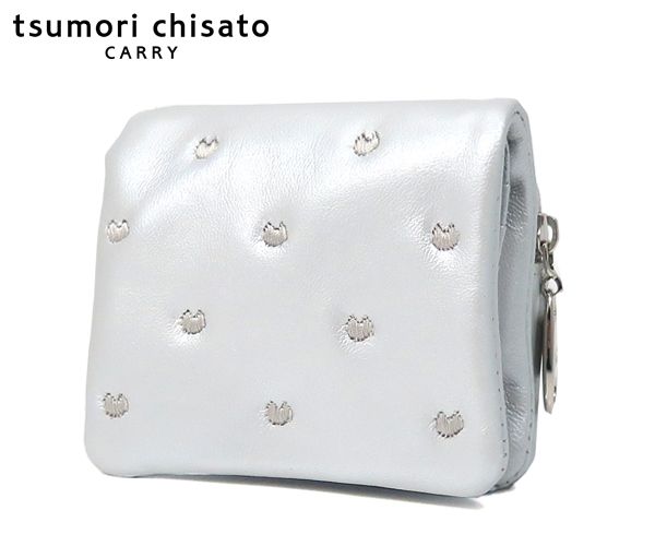 【選べるノベルティ付】 tsumori chisato ツモリチサト ぷちネコ 折財布 (カラー:シルバー) 057885