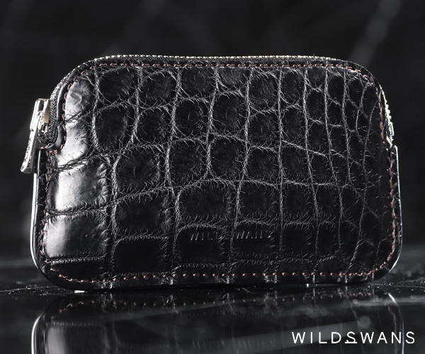 週末限定価格ワイルドスワンズ　ミナス　クロコダイル マルチケース《ミナスM》クロコダイル受注生産｜WILDSWANS