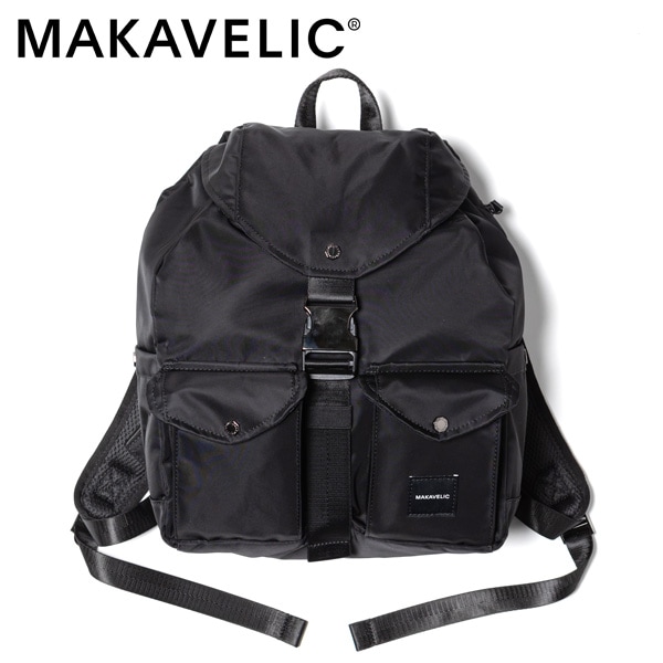�����٤�Υ٥�ƥ��ա� MAKAVELIC �ޥ���٥�å� SIERRA Grace Double Pocket 2 Backpack �Хå��ѥå� �ʥ��顼���֥�å��� 3125-10103