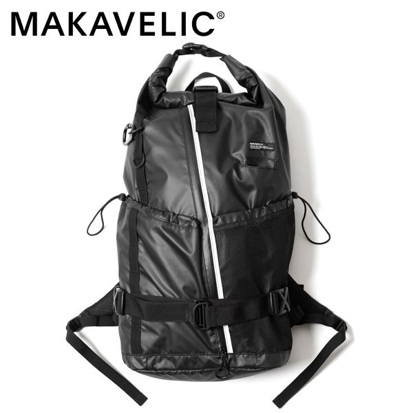 �����٤�Υ٥�ƥ��ա� MAKAVELIC �ޥ���٥�å� RICO Unit Roll Top Mountain Backpack �Хå��ѥå� �ʥ��顼���֥�å��� 3125-10106