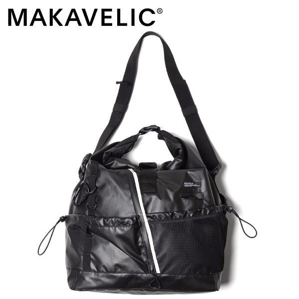 【選べるノベルティ付】 MAKAVELIC マキャベリック RICO Unit 2Way Roll Top Messenger Bag 2WAYメッセンジャーバッグ (カラー:ブラック) 3125-10504