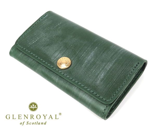 【選べるノベルティ付】 グレンロイヤル GLENROYAL フルブライドルレザー 名刺入れ (カラー:ボトルグリーン) 03-6131