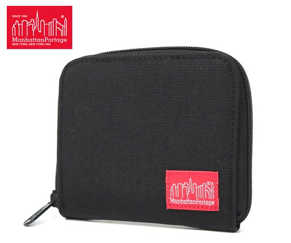 【選べるノベルティ付】Manhattan Portage マンハッタンポーテージ 2つ折り財布 (カラー: ブラック) MP1037