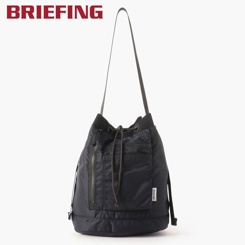 【選べるノベルティ付】ブリーフィング BRIEFING ドローストリングショルダー L DRAWSTRING SHOULDER L (カラー:ブラック) BRA253L54