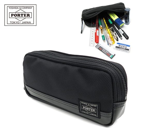 【美品】PORTER ポーター ヒート ペンケース 筆箱 ポーチ 小物入れ ポーター ヒート ペンケース 703-07974 （カラー：ブラック