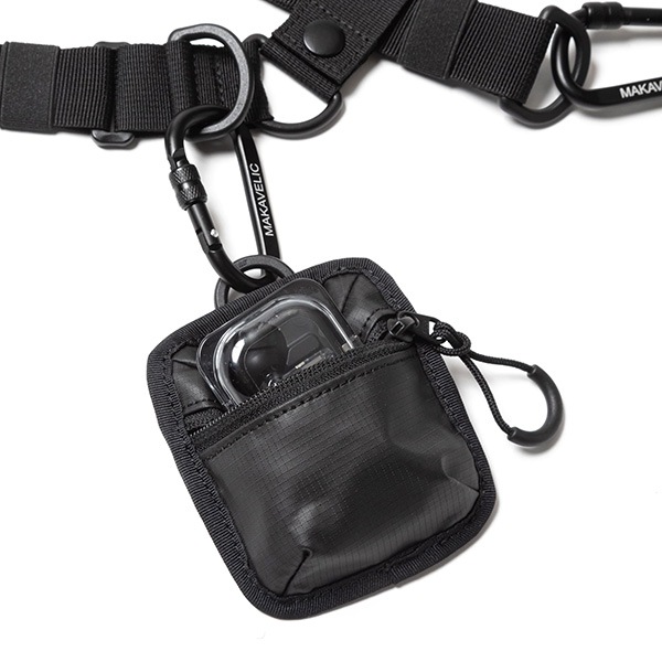 �����٤�Υ٥�ƥ��ա� MAKAVELIC �ޥ���٥�å� RICO Unit Shoulder Double Pouch ���������ݡ��� �ʥ��顼���֥�å��� 3125-30701