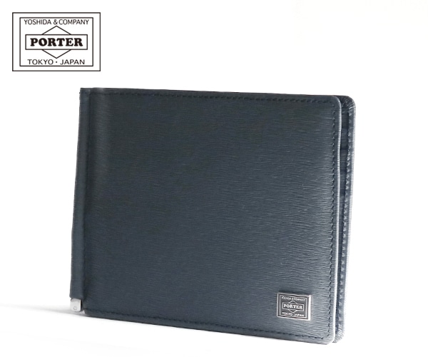 新品未使用✨ポーター　カレント　マネークリップ　タブあり　レザー　ネイビー 楽天市場】吉田カバン ポーター カレント マネークリップ 2つ折り 財布