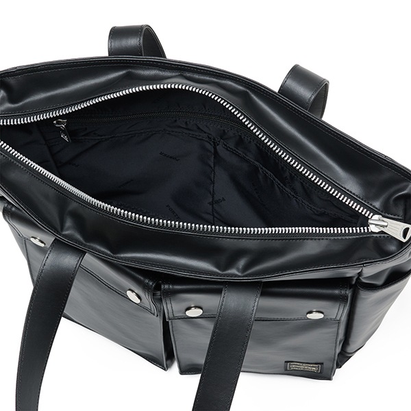 PORTER ポーター　フリースタイルトートバッグ　ブラウン合成皮革トートバッグ PORTER ポーター フリースタイルトートバッグ ブラウン合成皮革トート