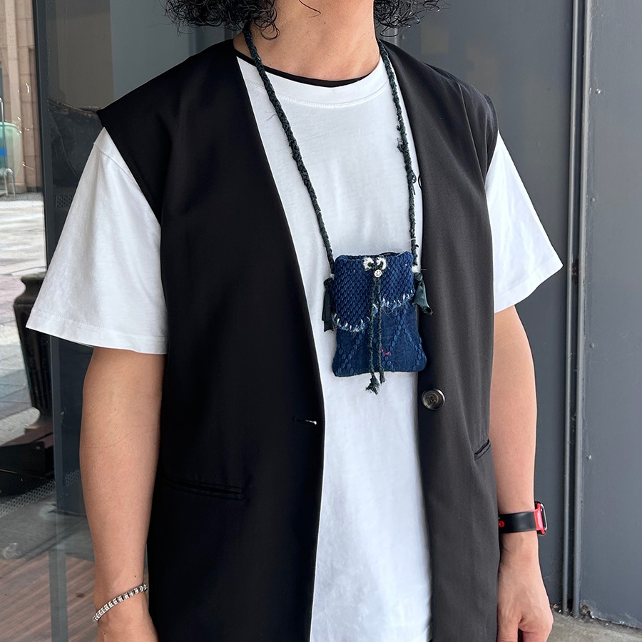 �����٤�Υ٥�ƥ��ա� �ݡ��������饷�å� ����ɡ� OMAMORI POUCH W / SILK & SILVER M �ݡ��� M �ʥ��顼���֥롼�� PORTER CLASSIC 001-4019