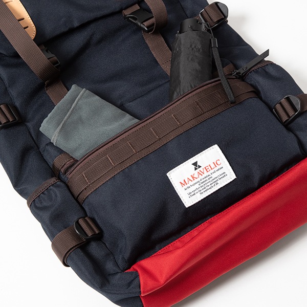 �����٤�Υ٥�ƥ��ա� MAKAVELIC �ޥ���٥�å� TRUCKS DOUBLE BELT ADMIX DAYPACK �ǥ��ѥå� �ʥ��顼���������ͥ��ӡ��ߥ�åɡ� 3124-10101