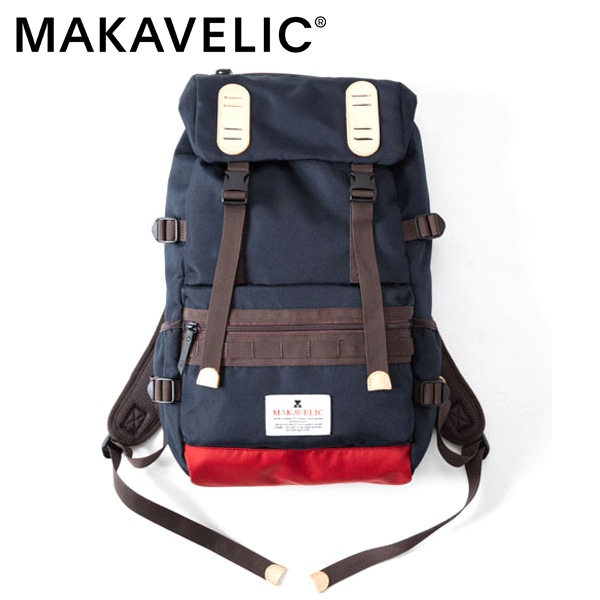 �����٤�Υ٥�ƥ��ա� MAKAVELIC �ޥ���٥�å� TRUCKS DOUBLE BELT ADMIX DAYPACK �ǥ��ѥå� �ʥ��顼���������ͥ��ӡ��ߥ�åɡ� 3124-10101