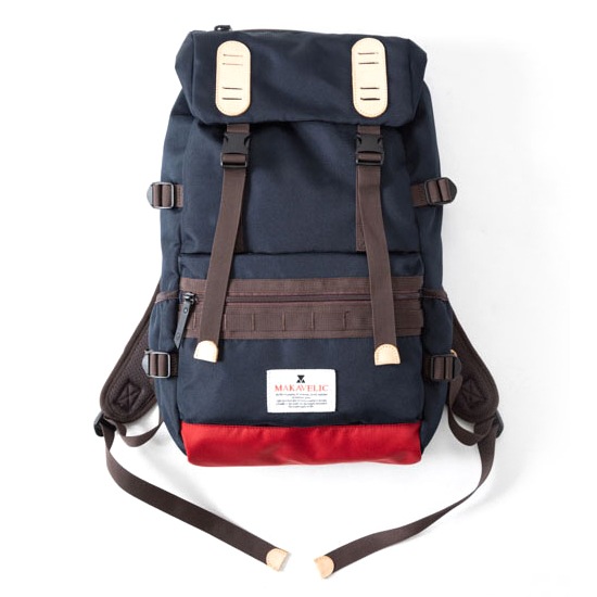 �����٤�Υ٥�ƥ��ա� MAKAVELIC �ޥ���٥�å� TRUCKS DOUBLE BELT ADMIX DAYPACK �ǥ��ѥå� �ʥ��顼���������ͥ��ӡ��ߥ�åɡ� 3124-10101