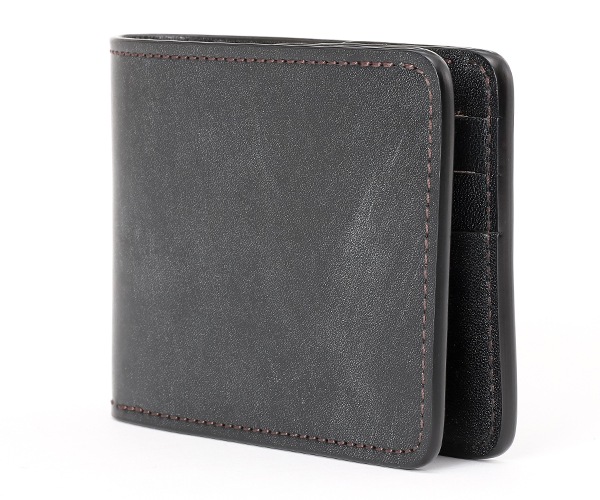 美品✨ワイルドスワンズ FGブライドル ウイングス 二つ折り財布 レザー 黒 選べるノベルティ付】 ワイルドスワンズ フルグレインブライドル