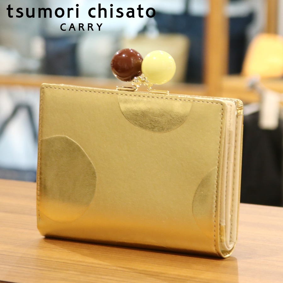 tsumori chisato ゴールド 三つ折り財布 ツモリチサト tsumori chisato ミニ財布 三つ折り財布 折財布