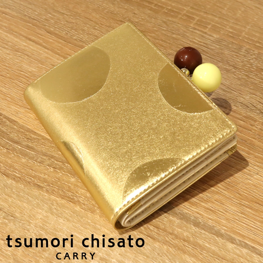 tsumori chisato ゴールド 三つ折り財布 ツモリチサト 三つ折り財布 tsumori chisato CARRY シュリンク