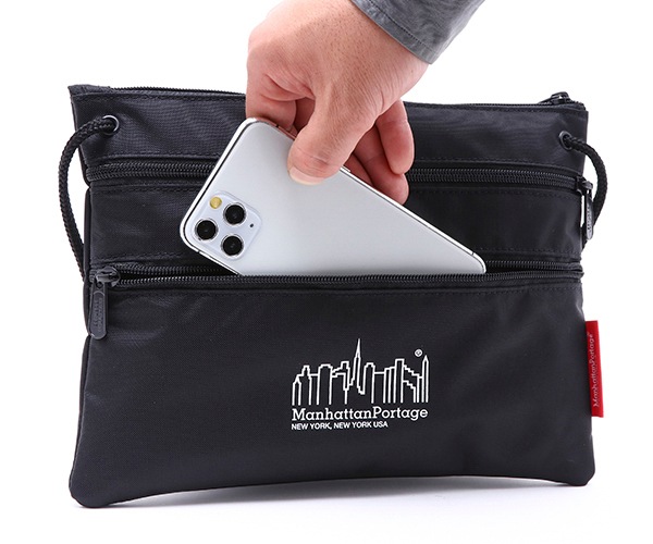 Manhattan Portage �ޥ�ϥå���ݡ��ơ��� �����å��� L�ʥ��顼���֥�å���TRIPLE ZIP POUCH