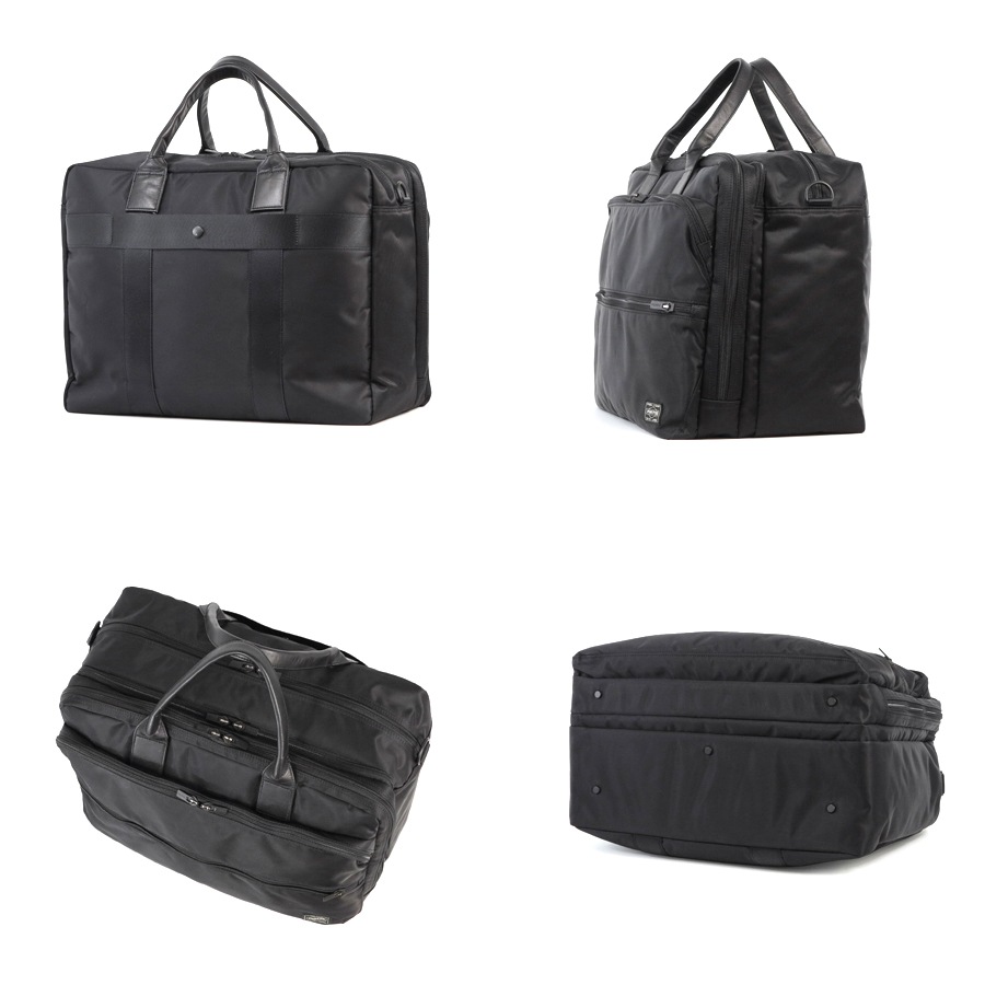 未使用級✨ポータータイム オーバーナイト 2way ボストン 3層 A4ブラック 未使用級✨ポータータイム オーバーナイト 2way ボストン 3層 A4