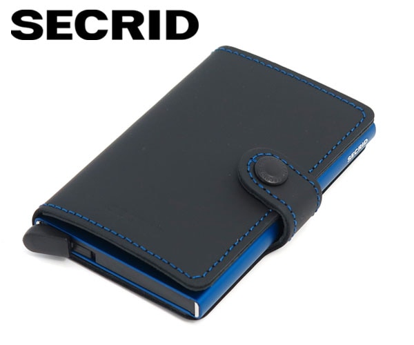 美品　SECRID セクリッド　ミニマル財布　別売ケース付き　ネイビー 選べるノベルティ付】 SECRID セクリッド ミニウォレット MATTE