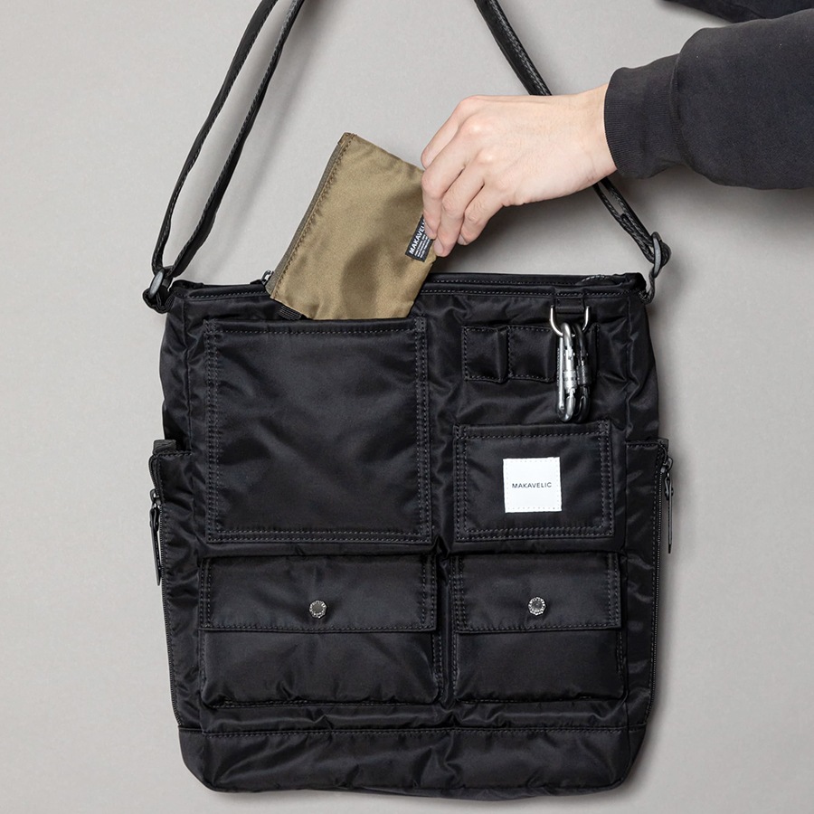 �����٤�Υ٥�ƥ��ա� MAKAVELIC �ޥ���٥�å� SIERRA Grace Multi Pocket Tote Bag ���������ȡ��ȥХå� �ʥ��顼���֥�å��� 3125-10202