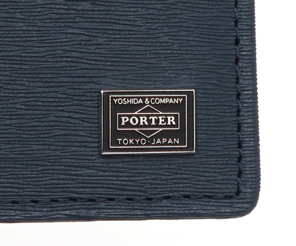 ✨美品✨　PORTER　ポーター　二つ折り財布　レザー　カレント　ネイビー CURRENT（PORTER） ポーター カレント ウォレット 052-02203
