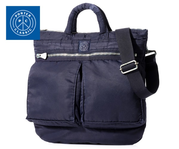 Porter Classic スーパーナイロン HELMET BAG ブルー Porter Classic Helmet Bag PORTER CLASSIC Shoulder Bag Super