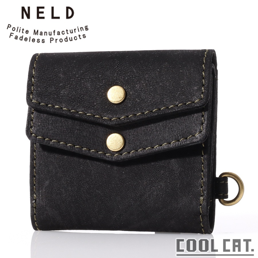 NELD 財布 選べるノベルティ付】 NELD ネルド ラクダレザー ダブルかぶせミニ財布