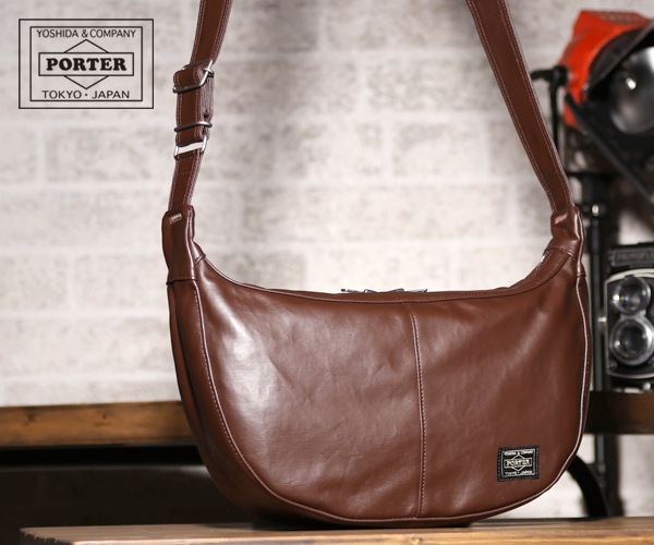PORTER ブラウンショルダーバッグ