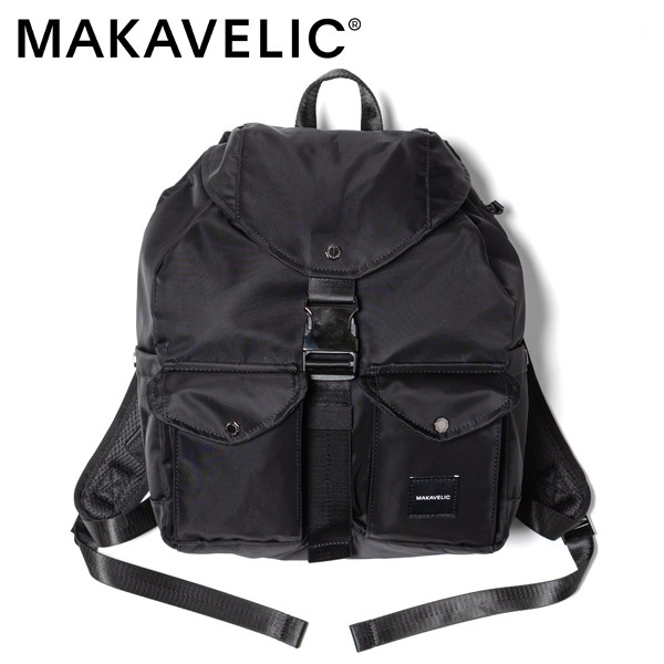 �����٤�Υ٥�ƥ��ա� MAKAVELIC �ޥ���٥�å� SIERRA Grace Double Pocket 2 Backpack �Хå��ѥå� �ʥ��顼���֥�å��� 3125-10103