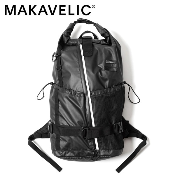�����٤�Υ٥�ƥ��ա� MAKAVELIC �ޥ���٥�å� RICO Unit Roll Top Mountain Backpack �Хå��ѥå� �ʥ��顼���֥�å��� 3125-10106