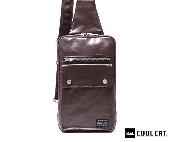 廃盤品 PORTER ポーター オイルド ショルダーバッグ ブラウン