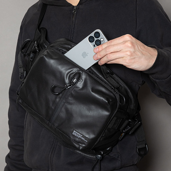 �����٤�Υ٥�ƥ��ա� MAKAVELIC �ޥ���٥�å� RICO Unit 2Way Waist Bag 2WAY�������ȥХå� �ʥ��顼���֥�å��� 3125-10303