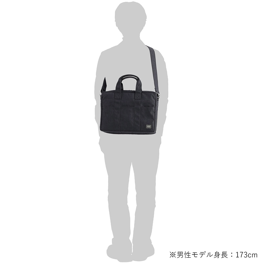 ✨極美品✨PORTER　スモーキー　2層　ブリーフケース　2WAY　ブラック ポーター スモーキー 2WAYブリーフケース 592-27530 PORTER