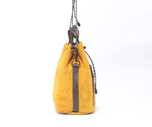 AS2OV ウォータープルーフスエード ドローストリングバッグ キャメル WATER PROOF SUEDE DRAWSTRING BAG/ CAMELウォータープルーフ