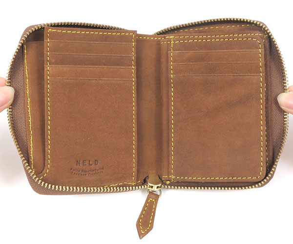 選べるノベルティ付】 NELD ネルド ラクダレザー ラウンドミドル財布