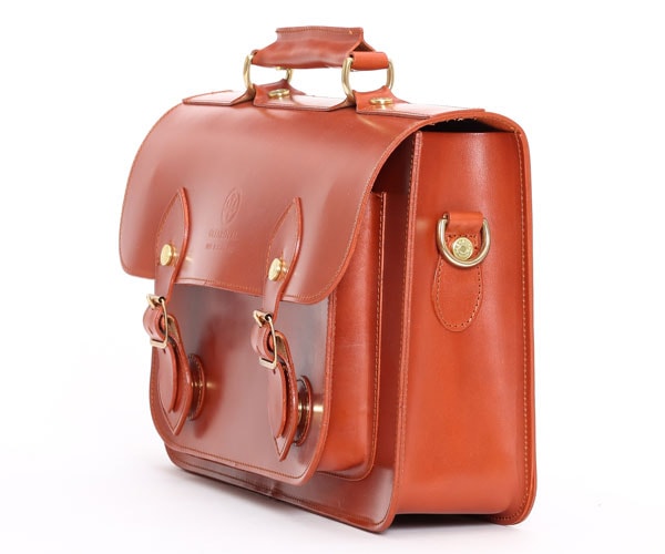 2*3様 Glen グレンロイヤル　サッチェルバッグ13インチ トラディショナルな見た目で実用的、大きめサッチェルが男性から