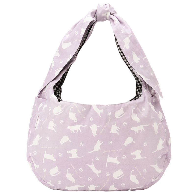 だっこキャリーバッグ（リバーシブル） パープルキャット