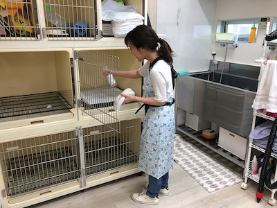 大阪市 SALON-DE-AFRO様<br>
トリミング室の床や犬舎のオシッコ臭がすぐに消えて大変助かっています。