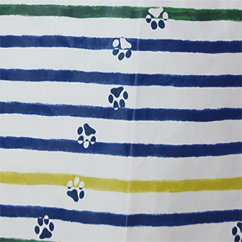 DX トリミング防水エプロン デラックスタイプ 足あとボーダー バックルタイプ