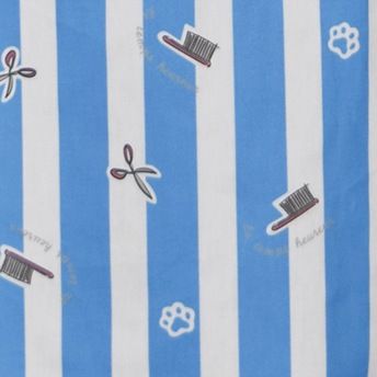 トリミング防水エプロン　バックルタイプ　Stripeブルー