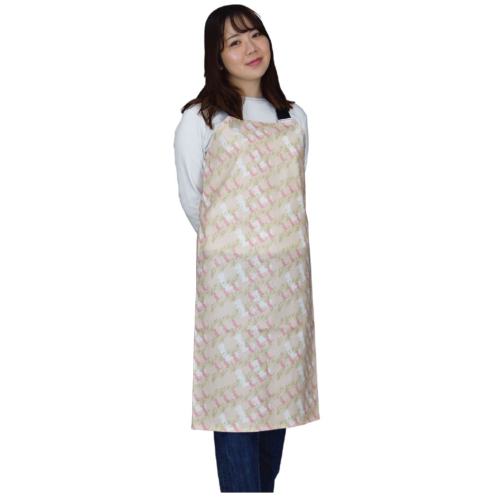 トリミング防水エプロン　バックルタイプ　ドッグメロディー