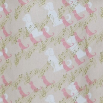 トリミング防水エプロン　バックルタイプ　ドッグメロディー