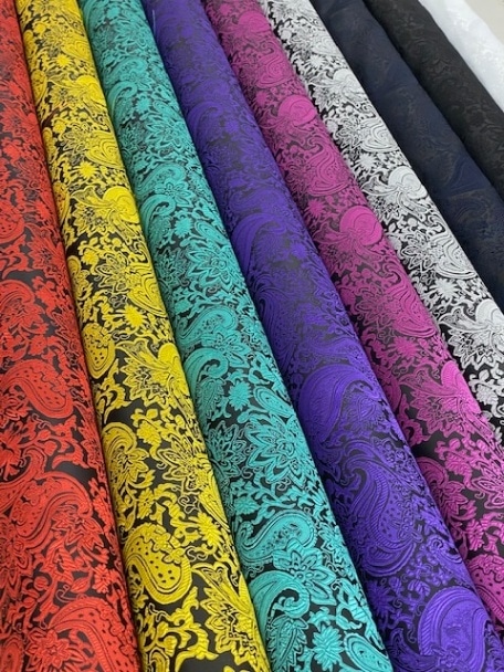 120112<br>宮廷ハニー<br>サテン ジャガード 生地 布 布地 柄 舞台衣装