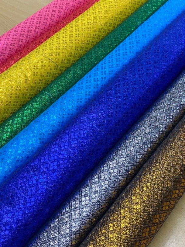 700047<br>ジャガードひし形<br>ラメ 幾何学 ジャガード 生地 布 布地